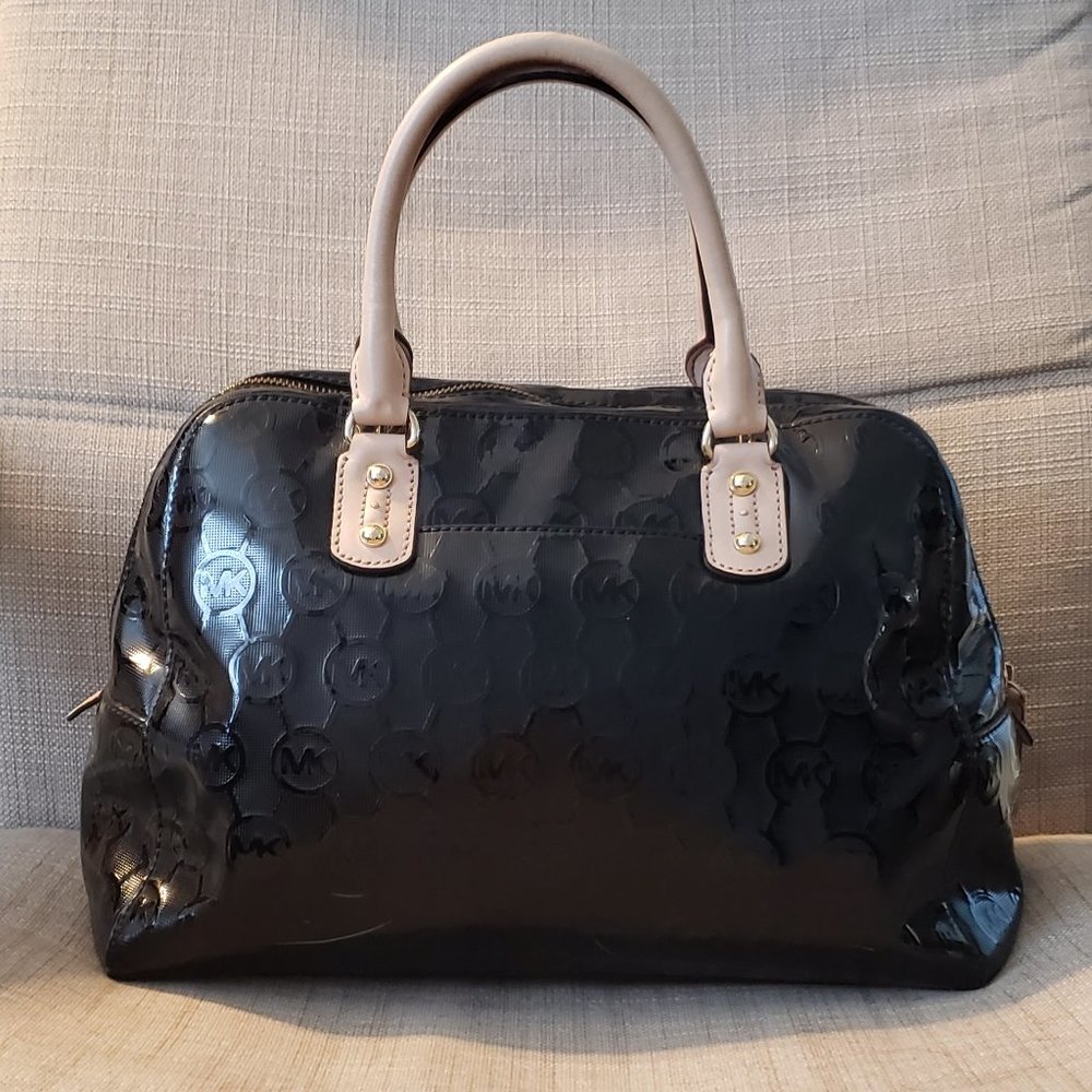 Michael Kors Black Patent Leather Satchel